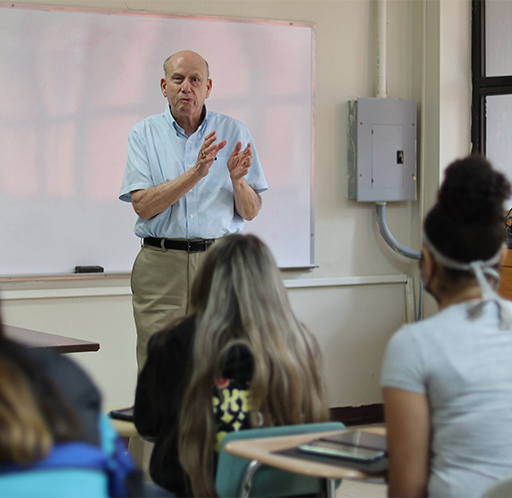 Alan Levine in Puerto Rico recruiting undergraduate students
